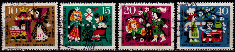 GERMANY 1964, 6 Oct. CHARITY STAMPS - FAIRY TALES, set, UH, +/-R 35.00, view scans