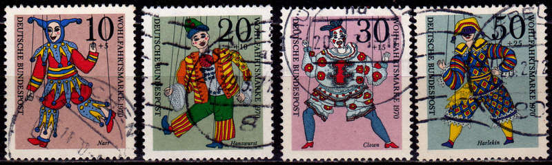 GERMANY 1970, 6 Oct. CHARITY STAMPS - MARIONETTES, set, UH, CV+/- R 30.00 view scans
