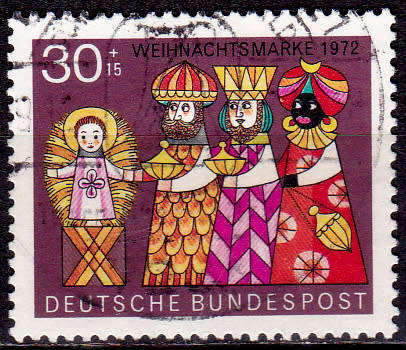 GERMANY 1972, 10 Nov. CHRISTMAS STAMPS, single, UH, CV+/- R 5.00 view scans