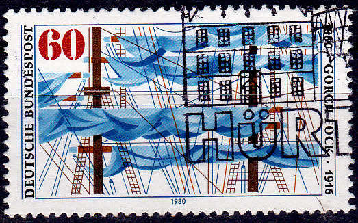 GERMANY 1980, 14 Aug. 100th ANNIV BIRTH GORCH FOCK, single, UH, CV+/- R 5.00 view scans