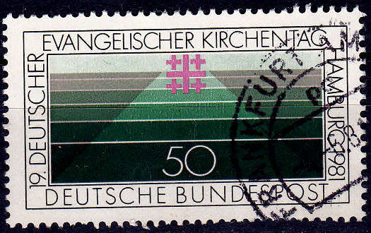 GERMANY 1981, 7 May. CHURCH DAY IN HAMBURG, single, UH, CV+/- R 5.00 view scans