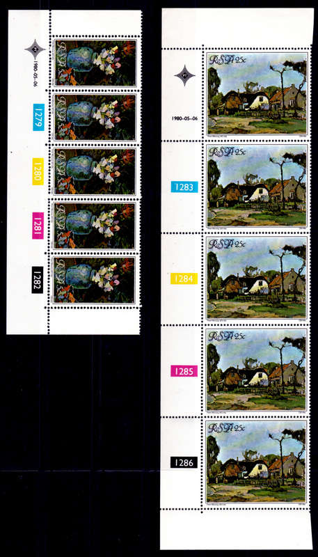RSA 1980, 6 May. TRIBUTE TO PIETER WENNING, controls, MNH, CV R 14.50 view scans