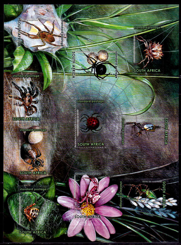 RSA 2004, 30 July. WONDER WORLD OF SPIDERS, sheetlet, MNH, CV R 250.00 view scans