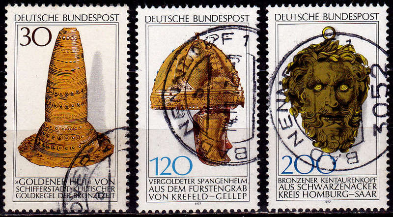 GERMANY 1977, 16 Aug. ARCHAEOLOGICAL DISCOVERY, set, UH, CV+/- R 60.00 view scans