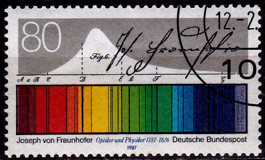 GERMANY 1987, 12 Feb. 200th ANNIV BIRTH JOSEF VON FRAUENHOFER, single, UH, CV+/- R 5.00 view scans