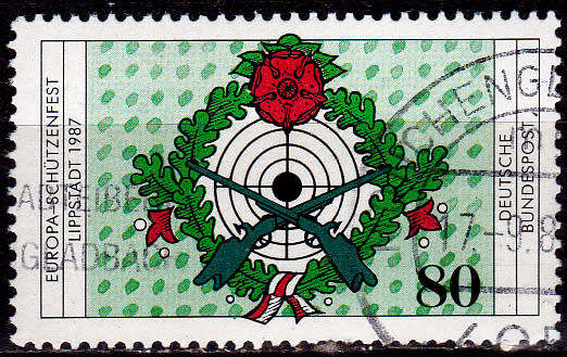 GERMANY 1987, 20 Aug. EUROPEAN RIFLE CLUB FESTIVAL, single, UH, CV+/- R 10.00 view scans