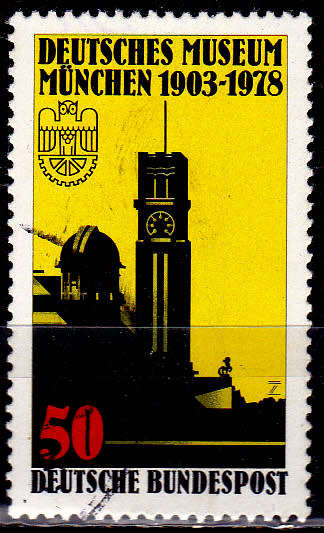 GERMANY 1978, 13 April. 75th ANNIV DEUTSCHE MUSEUM, single, UH, CV+/- R 5.00 view scans