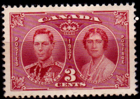CANADA 1937, 10 May. CORONATION of KGVI, single, MH, CV +/- R 15.00 view scans