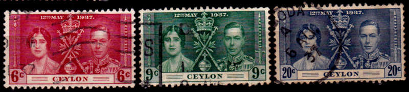 CEYLON 1937, 12 May. CORONATION of KGVI and QE, UH, CV +/- R 115.00 view scans