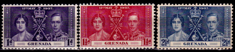 GRENADA 1937, 12 May. CORONATION of KGVI and QE, MH, CV +/- R 20.00 view scans