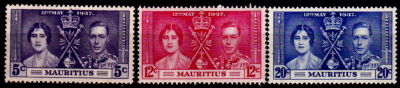 MAURITIUS 1937, 12 May. CORONATION of KGVI and QE, MH, CV +/- R 15.00 view scans