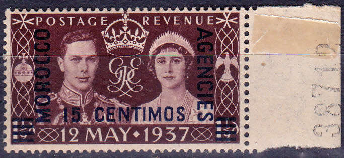 BRITISH POST SPANISH MOROCCO 1937, 13 May. GB STAMPS o/p, single MH CV +/-R 15.00 view scans