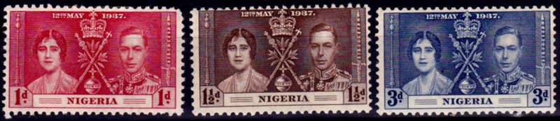 NIGERIA 1937, 12 May. CORONATON OF KGVI and QE, MH, CV +/- R 30.00 view scans