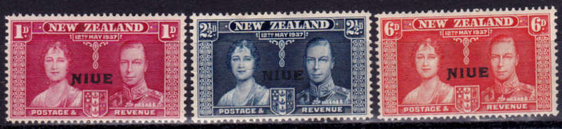 NIUE 1937, 13 May. NEW ZEALAND STAMPS o/printed, MH, CV +/-R 15.00 view scans