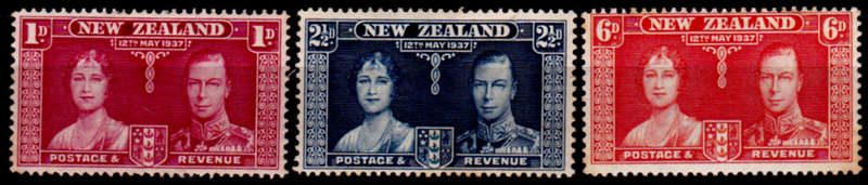 NEW ZEALAND 1937, 13 May. CORONATION of KGVI and QE, MH, CV +/-R 25.00 view scans