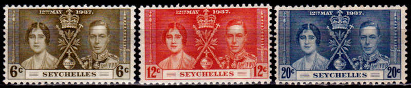 SEYCHELLES 1937, 12 May. CORONATION of KGVI + QE, MH, CV +/- R 35.00 view scans