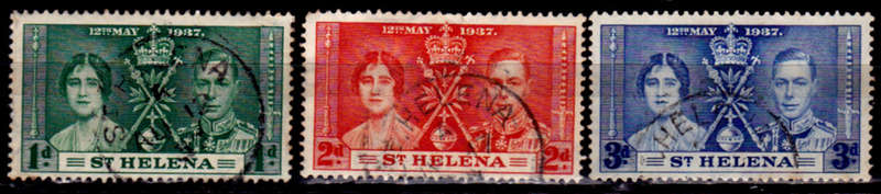 ST HELENA 1937, 19 May. CORONATION of KGVI and QE, set, UH, CV+/-R 35.00 view scans