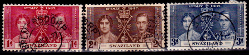 SWAZILAND 1937, 12 May. CORONATION KGVI and QEI, set, UH, CV R 95.00  view scans