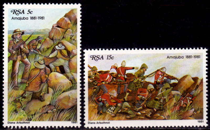 RSA 1981, 27 Feb. 100th ANNIV BATTLE of AMAJUBA, set, MNH, CV R 3.50 view scans