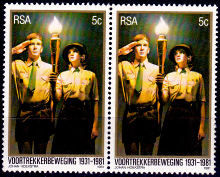 RSA 1981, 30 Sept. 50th ANNIV VOORTREKKER MOVEMENT, single pair, MNH, CV R 2.00 view scans