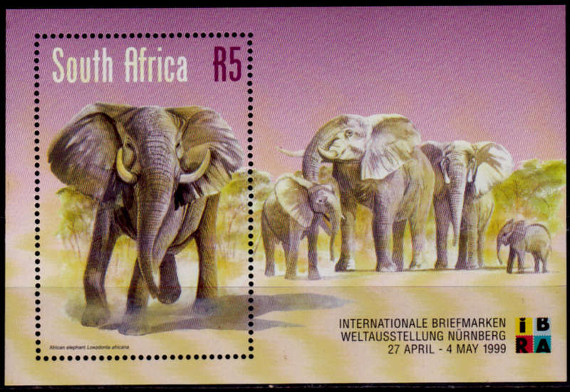 RSA 1999, 27 April. WORLD STAMP EXHIBITION, minisheet, MNH, CV R 70.00, view scans