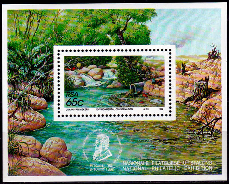 RSA 1992, 6 Feb, ENVIRONMENTAL CONSERVATION, minisheet, MNH, CV R 25.00 view scans