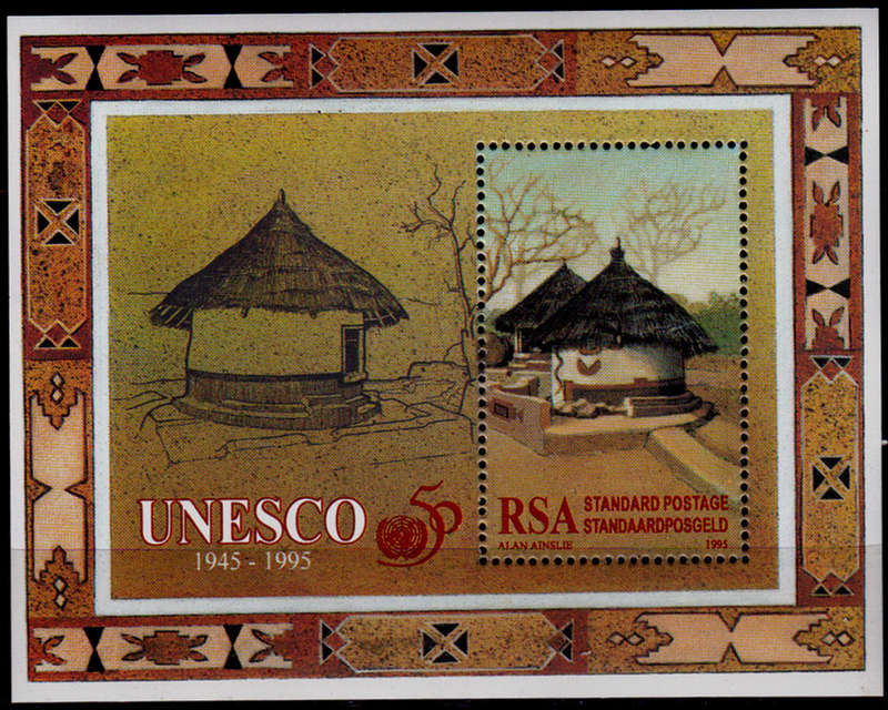 RSA 1995, 24 Oct. 50th ANNIV OF UN AND UNESCO, minisheet, MNH. CV R 40.00 view scans