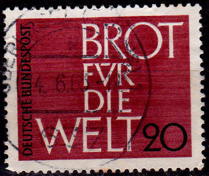 GERMANY 1962, 23 Nov. EVANGELICAL ADVENT MEETING, single, UH, CV +/-R 5.00 view scans