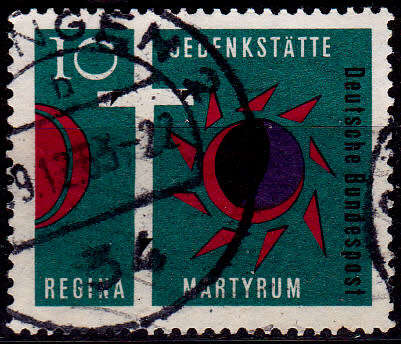 GERMANY 1963, 4 May. REGINA MARTYRIER CHURCH, single, UH, CV +/-R 5.00 view scans