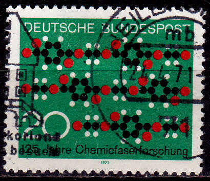 GERMANY 1971, 18 Feb. 125th ANNIV INVENTION SYNTHETIC, single, UH, CV+/- R 5.00 view scans