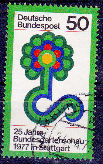 GERMANY 1977, 14 April. 25th GARDEN EXHIBITION, single, UH, CV+/- R 5.00 view scans
