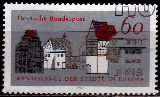 GERMANY 1981, 15 Jan. RESTORATION OF BUILDINGS IN EUROPE, single, UH, CV+/- R 5.00 view scans