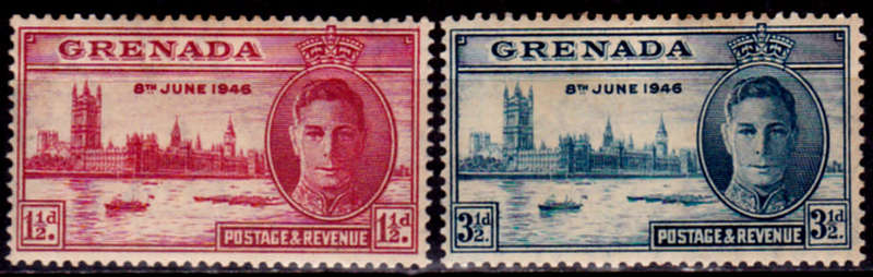 GRENADA 1946, 25 Sept. VICTORY, set, MH CV +/-R 10.00 view scans