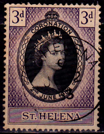 ST HELENA 1953, 2 June. CORONATION of QEII, single, UH, CV +/-R 30.00, view scans