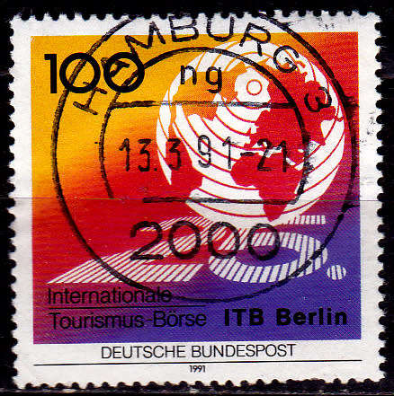 GERMANY 1991, 8 Jan. INTERNATIONAL TOURIST CONFERENCE , single, UH, CV+/- R 10.00 view scans
