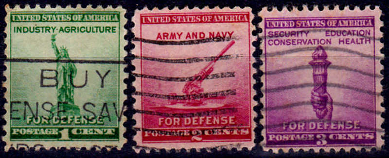 USA 1940, 16 Oct. NATIONAL DEFENSE, set, UH, CV +/-R 15.00 view scans