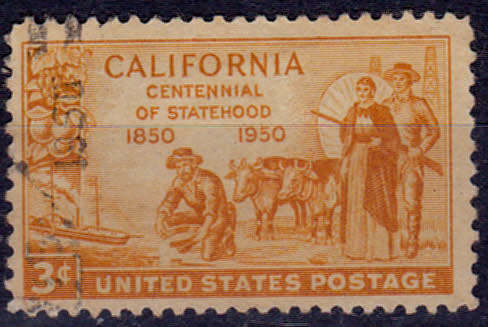 USA 1950, 9 Sept. 100th ANNIV CALIFORNIA STATEHOOD, single, UH, CV +/-R 5.00 view scans