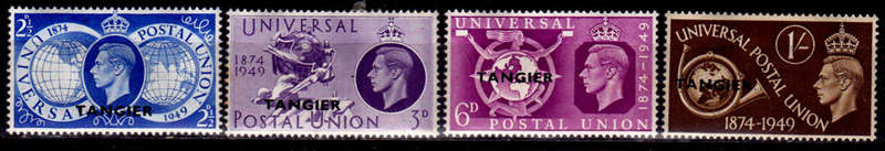 BRITISH TANGIER 1949, 10 Oct, 75th ANNIVERSARY of UPU, set, MH, CV +/-R 55.00 view scans