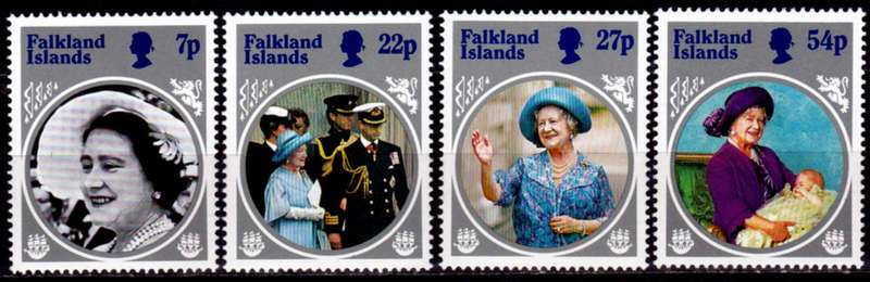 FALKLAND ISLANDS 1985, 7 July. 85th ANNIV BIRTH OF QE, set, MNH CV +/-R 70.00 view scans