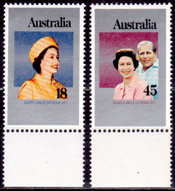 AUSTRALIA 1977, 25 Feb. 25th ANNIV REIGN OF QEII, set, MNH CV +/-R 15.00 view scans