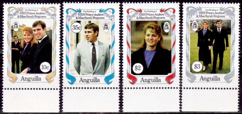 ANGUILLA 1986, 23 July. WEDDING OF HRH PRINCE ANDREW, set, MNH CV +/-R 105.00 view scans