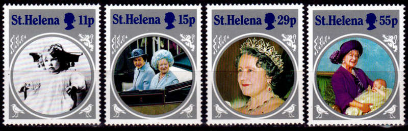 ST HELENA 1985, 7 June. 85th ANNIV BIRTH OF QE, set, MNH CV +/-R 35.00 view scans
