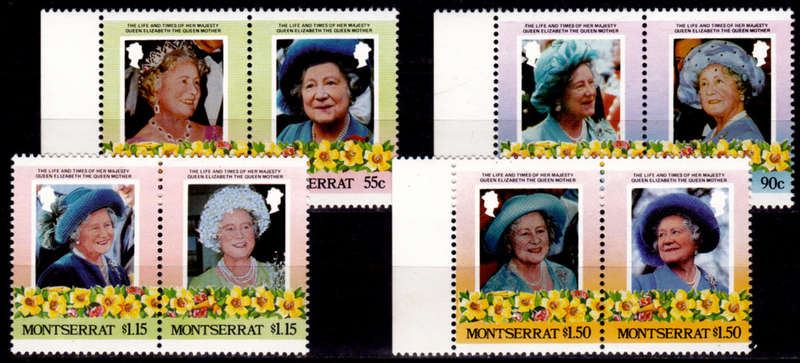MONTSERRAT 1985, Aug. 85th ANNIV BIRTH OF QE, set, MNH CV +/-R 75.00 view scans