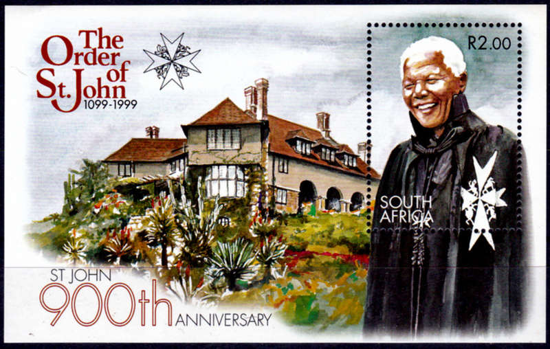 RSA 1999, 23 June. 900th ANNIV ORDER OF ST JOHNS, minisheet, MH, CV R 160.00, view scans