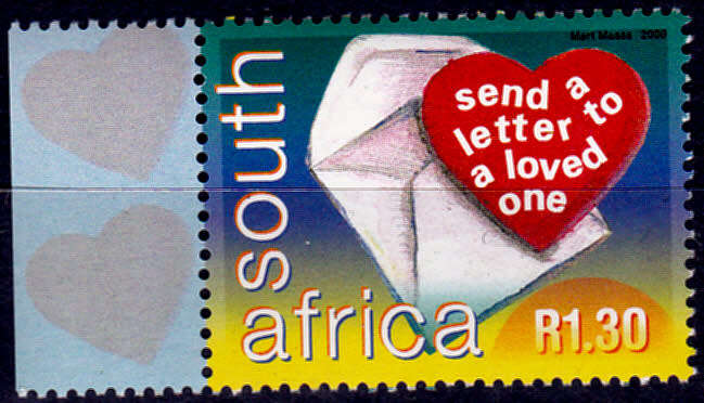 RSA 2000, 9 Oct. WORLD POST DAY, single, MH, CV R 15.00, view scans