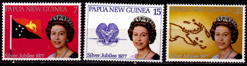 PAPUA NEW GUINEA 1977, 16 March. 25th ANNIV REIGN QEII, set, MNH CV +/-R 25.00 view scans