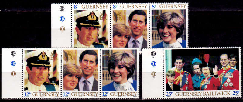 GUERNSEY 1981, 29 July. ROYAL WEDDING, set, MNH CV +/-R 115.00 view scans