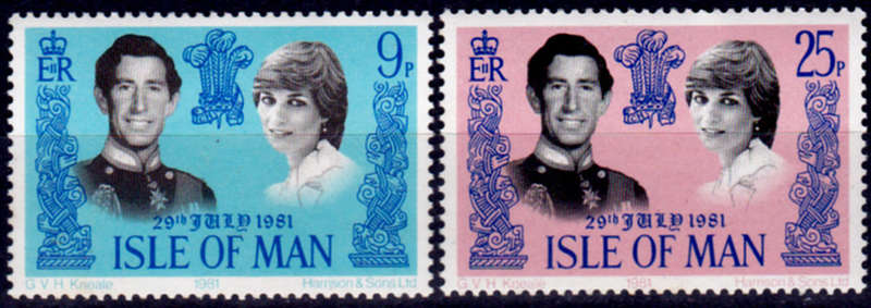 ISLE OF MAN 1981, 29 July. ROYAL WEDDING, set, MNH CV +/-R 50.00 view scans