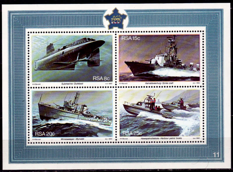 RSA 1982, 2 April. ANNIV of SIMONSTOWN, minisheet, MNH, CV R 10.00 view scans