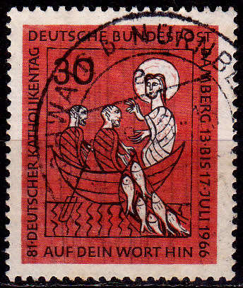 GERMANY 1966, 13 July. 81st CATHOLIC DAY, single, UH, CV +/-R 5.00 view scans